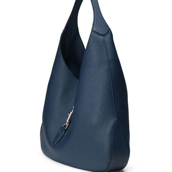 🚫SOLD🚫Gucci Jackie Soft Leather Hobo Bag, Navy - Picture 2 of 8